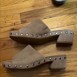 Studded Tan Women's Mules